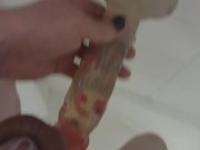 Comparing my clit to a normal dildo!