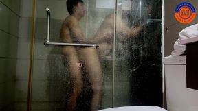 bareback shower sex