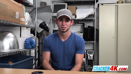 Cute stud gets his asshole destroyed by horny directors big black cock