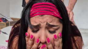 Fucking with Brunette, a Neighbor, &#039;foreigner&#039;, I Put All My Cock in Her Mouth