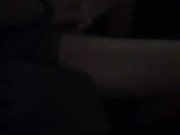 Quicky Fun inside my car at my condo parking lot after blowing cloud at home and horny.