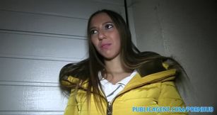 Beautiful long haired brunette paid for sex