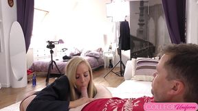slim college babe sicilia gets her twat licked and gets hard fucked!