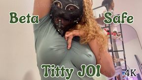 Beta Safe Titty JOI: Ebony Femdom Tease Humiliation 4K