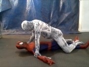 scary horny zentai spider vs spiderman