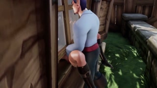 Elf Thieve Stuck on a Window  Warcraft Hentai Parody