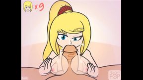 Zero Suit Samus Gets Naughty in Super Smash Titans Blowjob Scene