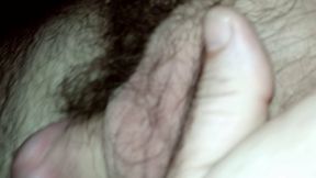 Creamy cumshot on stomach