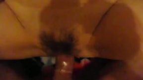 Missionary style pumping for my hairy white girlfriend