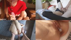 BadCuteGirl Rained on with Cum!
