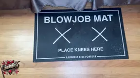 Deep-throating big black cock in cheating blowjob