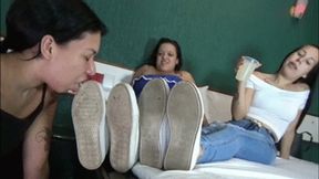 Foot Domination and Sock Smelling by Bruna and Charlote # 1080HD