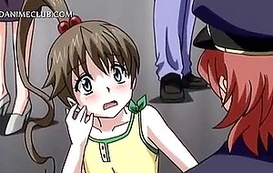 Hentai teen sex slave gets hairy cunt drilled intense