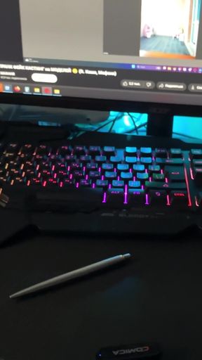 Jaw-dropping moment from &quot;POV: She Couldn&#039;t Me While I Was Streaming - Got Her Throat Fucked Under the Desk&quot;