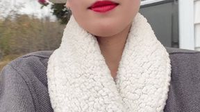 PISSING PUSSY HANA SEXY IN COLD AIR RECORD VIDEO PISS ON THE FIRE TANK