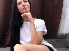 Brunette solo honey shows her masturbating skills
