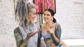 Goth GFs explore deep oral pleasures and intense anal fisting