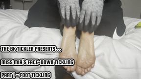MISS MIA’S FACE-DOWN TICKLING - PART 1 - FOOT TICKLING