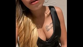Public restroom masturbation while sipping coffee