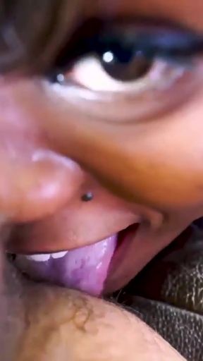 Monae Tiny Brunette Newbie Messy BJ Thirsty Finish Swallowing Cum!   Clip 1