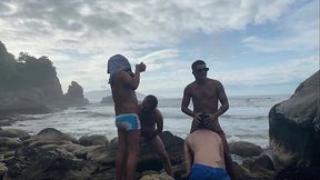 orgy bareback interracial in the beach 10 37
