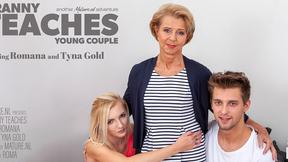 ”Gilf teaches a young couple the ways of steamy sex”