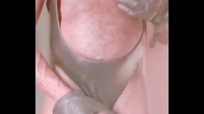 Hot Latex Singlet Muscle Flex Precedes Bate Bust