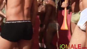 ”Bald latino hunk leaves party to get facial after bareback”