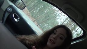 Milf sucks dick in car