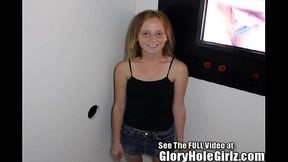 Red Head Shorty Alyssa Hart Ravaged in a Glory Hole!