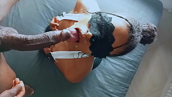 Blindfolded Deepthroat Challenge with BBC