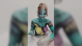 Cosplay Sally Body Paint Bath Tit Play