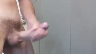 Solo twink strokes his huge uncut white cock to cumshot