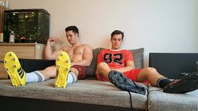 Muscle Studs Showing Off Their Muscular Bodies & Big Soles