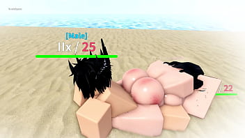 Follando a mi amiga en la playa Roblox