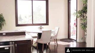 MODERN-DAY SINS - No Panties Slut Alexia Anders Begs Her Nervous Neighbor For BIG COCK and CUMSHOT!
