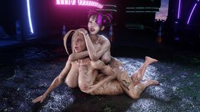 Cammy White & Futa Juri Han Getting Dirty in the Mud