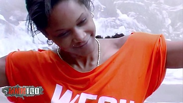 Shania & Terry: Interracial Beach Fucking