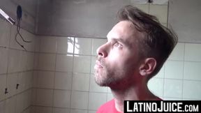 LatinoJuice.com - Hairy dude Willy licks every drop of my luscious cum after swallowi