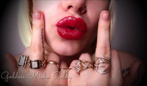 My Middle fingers and humiliations do not knock an erection you got from My red lips, but even increase it!