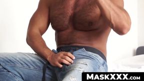 MaskXXX.com - Huge masked and muscular Thomas Friedl fucks a fleshlight with intensit