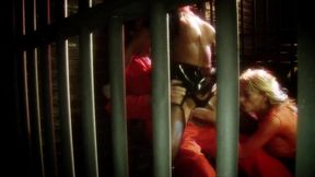 francesca felucci and antonia deona have a jailhouse threesome and swallow