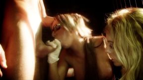 francesca felucci and antonia deona have a jailhouse threesome and swallow