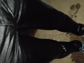 Pissing Slender Jeans and Brand Recent Vans Sk8 Sneakers