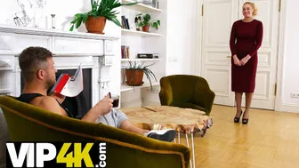 Hunk finds sexy blonde Russian mistress during job interview