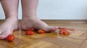 Huge Legs Vs. Cherry Tomatoes