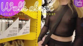 Walk around my local supermarket in nothing but a sheer top and trousers! 😉🤤