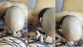 macho barbudo chupando pau de travesti