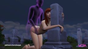 Cemetery session gets raw as she bangs her BF for one last lay.