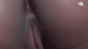 Dirty little devil gets nasty in public, oiling up for some filthy fun